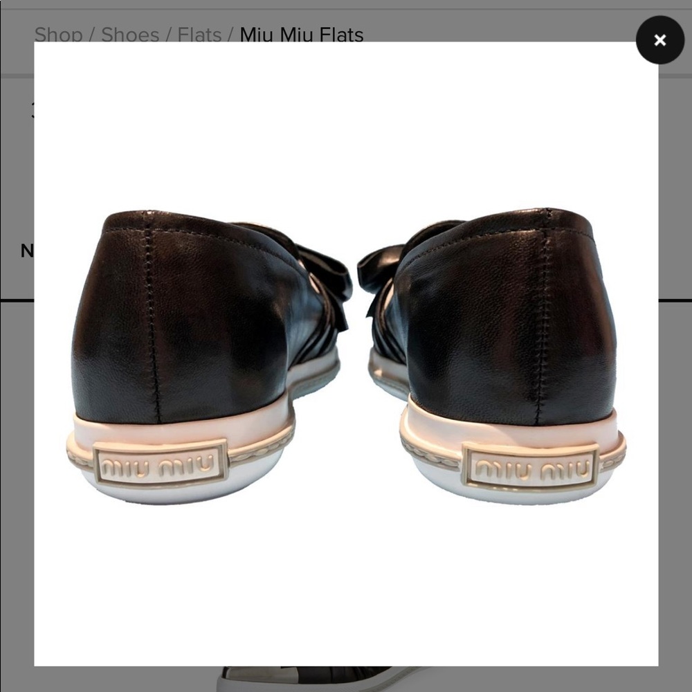 SOLD!! Miu Miu Napa Leather knot bow sneakers 9.5 - Picture 2 of 6